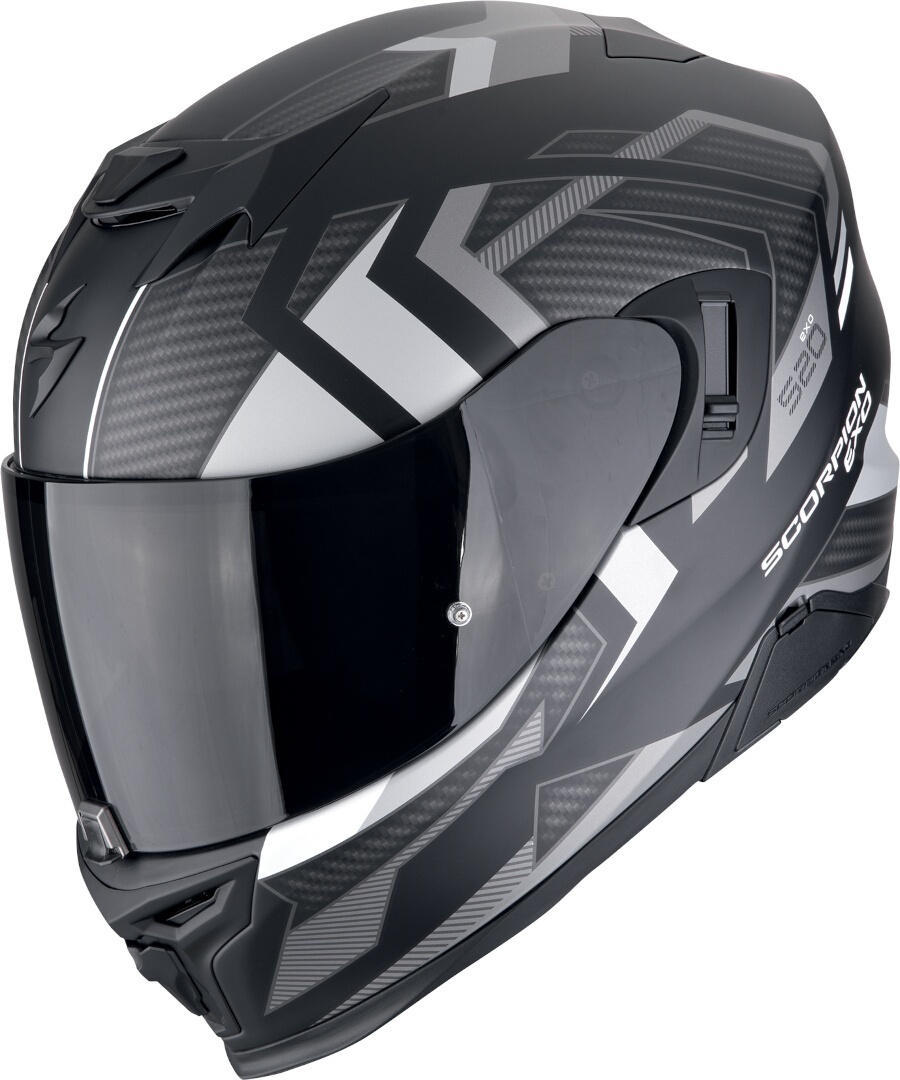 Scorpion EXO-520 Evo Air Sensus Casco nero opaco/argento M (57/58) Figura 1