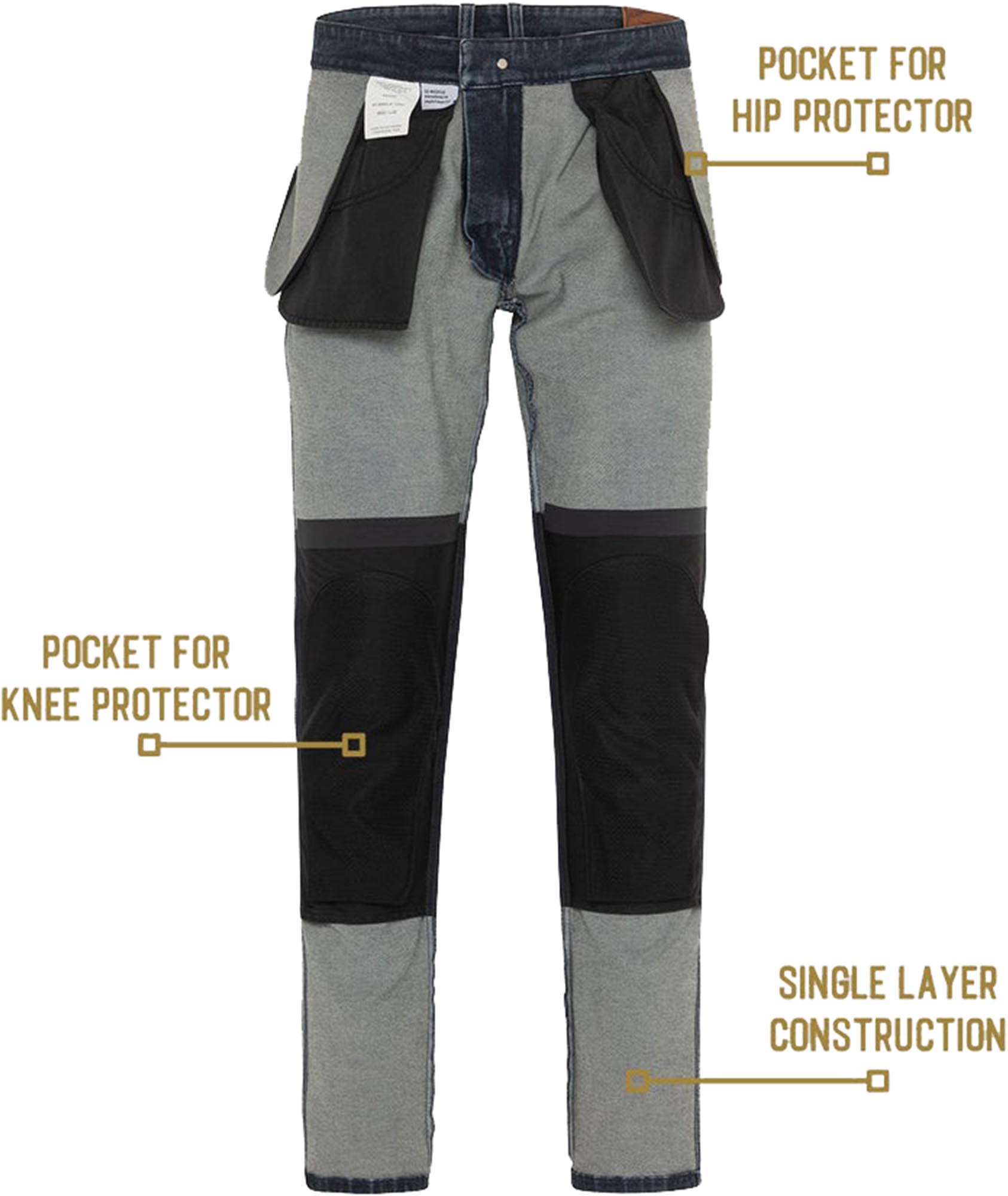 Rokker RT Tapered Slim Motorcycle Jeans blue 32 L32 Figure 4