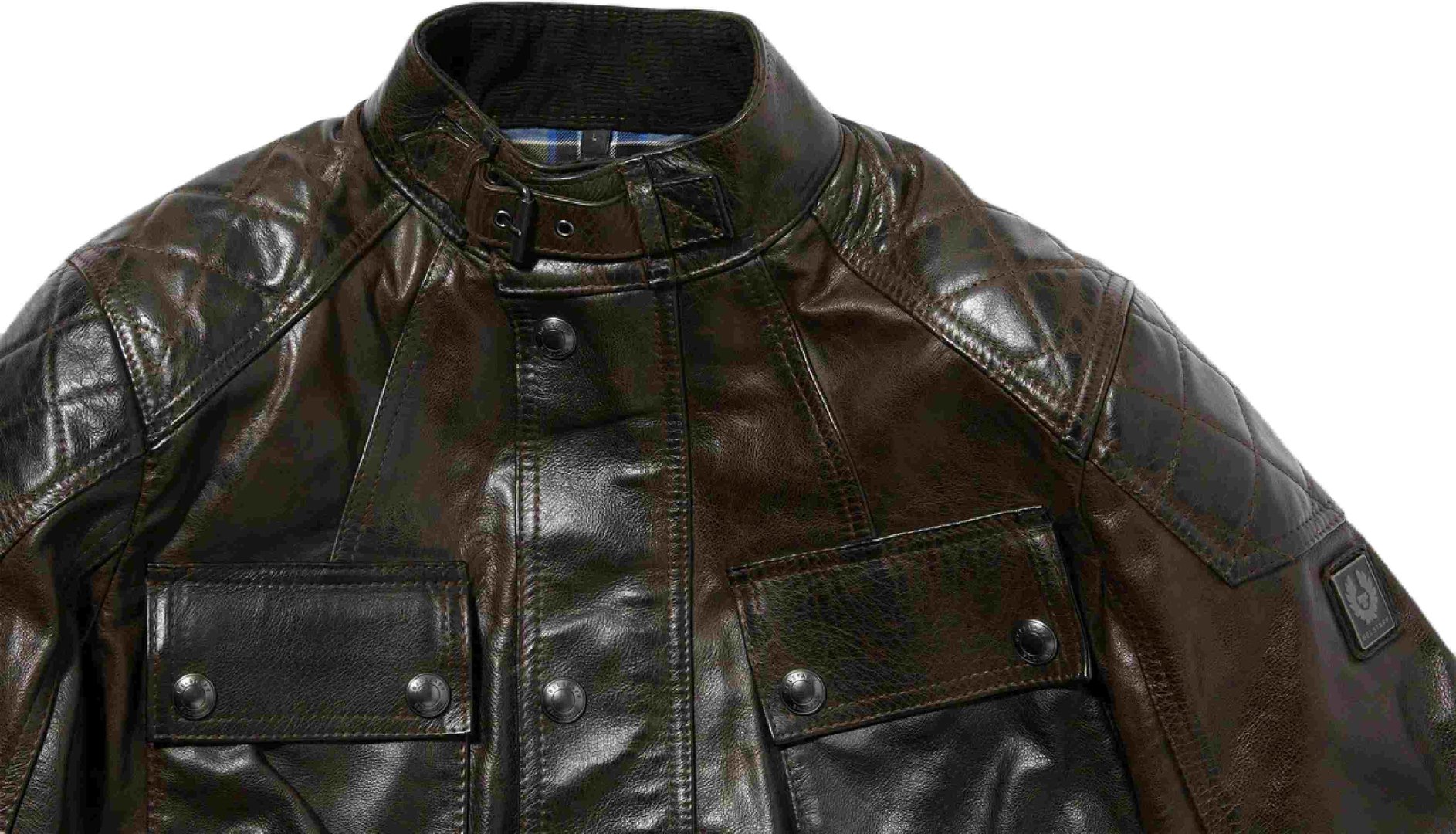 Belstaff Turner Motorcycle Leather Jacket black/brown 4XL Figure 3