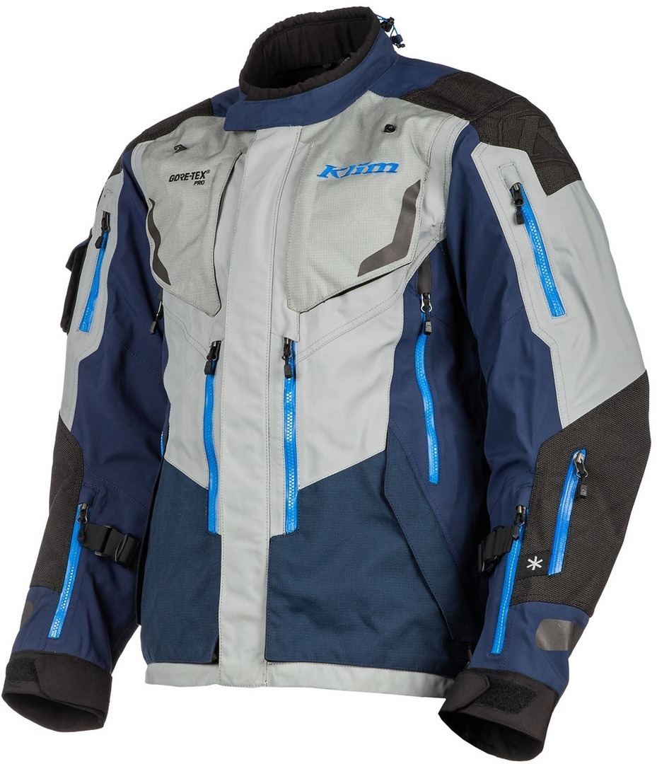Klim Badlands Pro Motorcycle Textile Jacket grey/blue L Figure 1