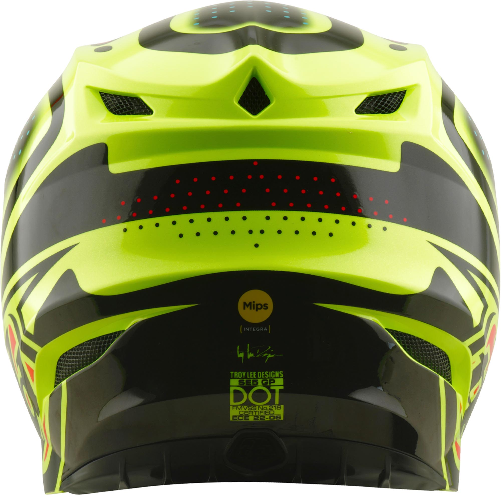 Troy Lee Designs SE5 Polycarbonate MIPS The Line Motocrosshjälm neongul/svart XL (60/61) Figur 7