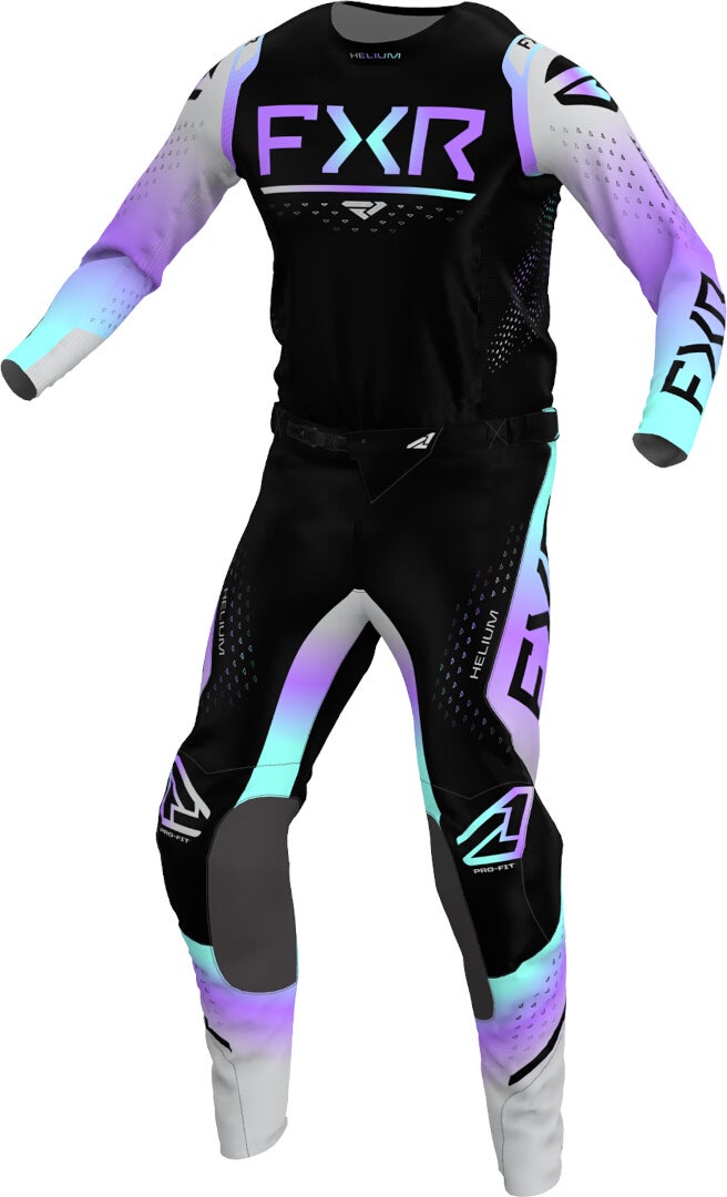 FXR Helium 2023 Motocross bukser sort/lilla 28 Figur 3
