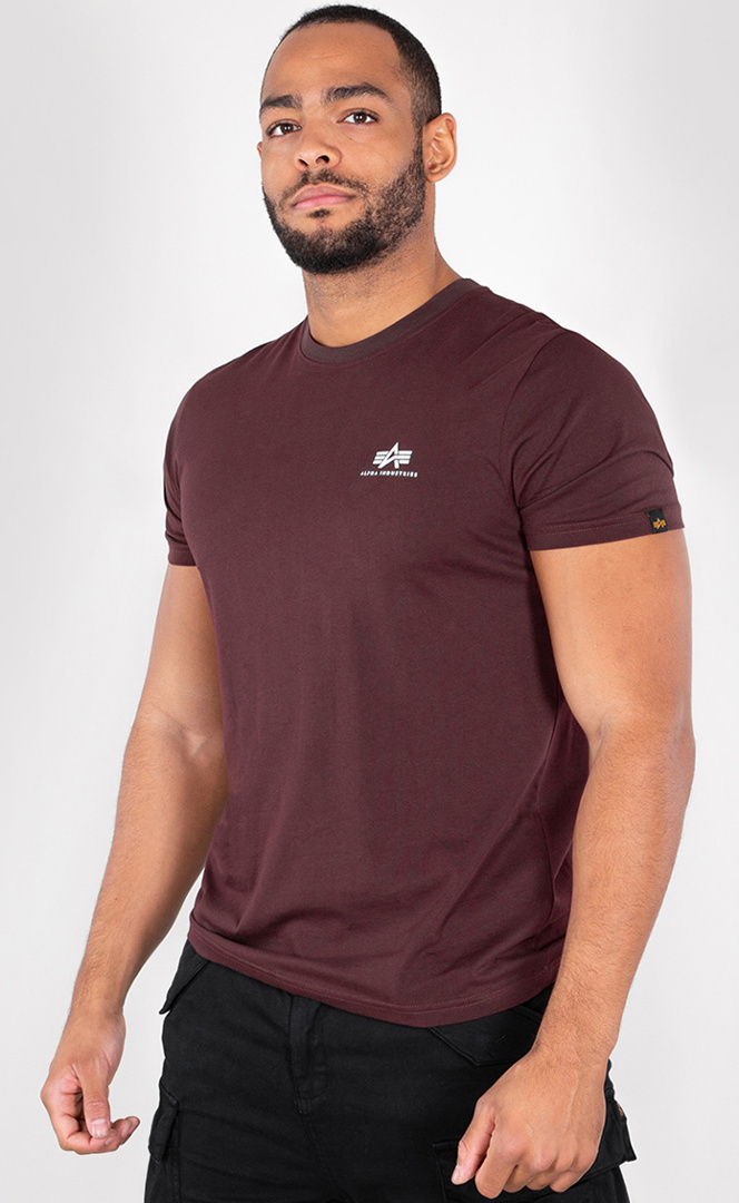 Alpha Industries Basic T Small Logo T-Shirt mahagoni M Abbildung 1