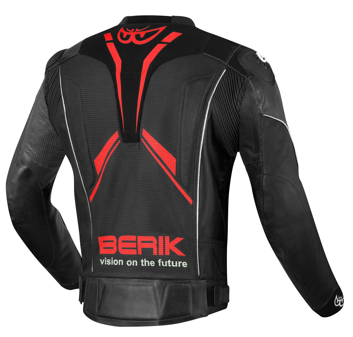 Berik Street Pro Evo Motorcycle Leather Jacket black/red 58 Figure 2