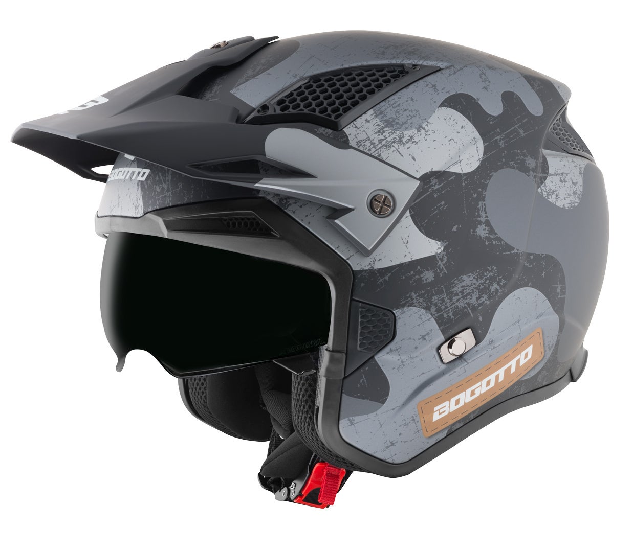 Bogotto Radic Camo Hjelm sort mat/grå L Figur 3