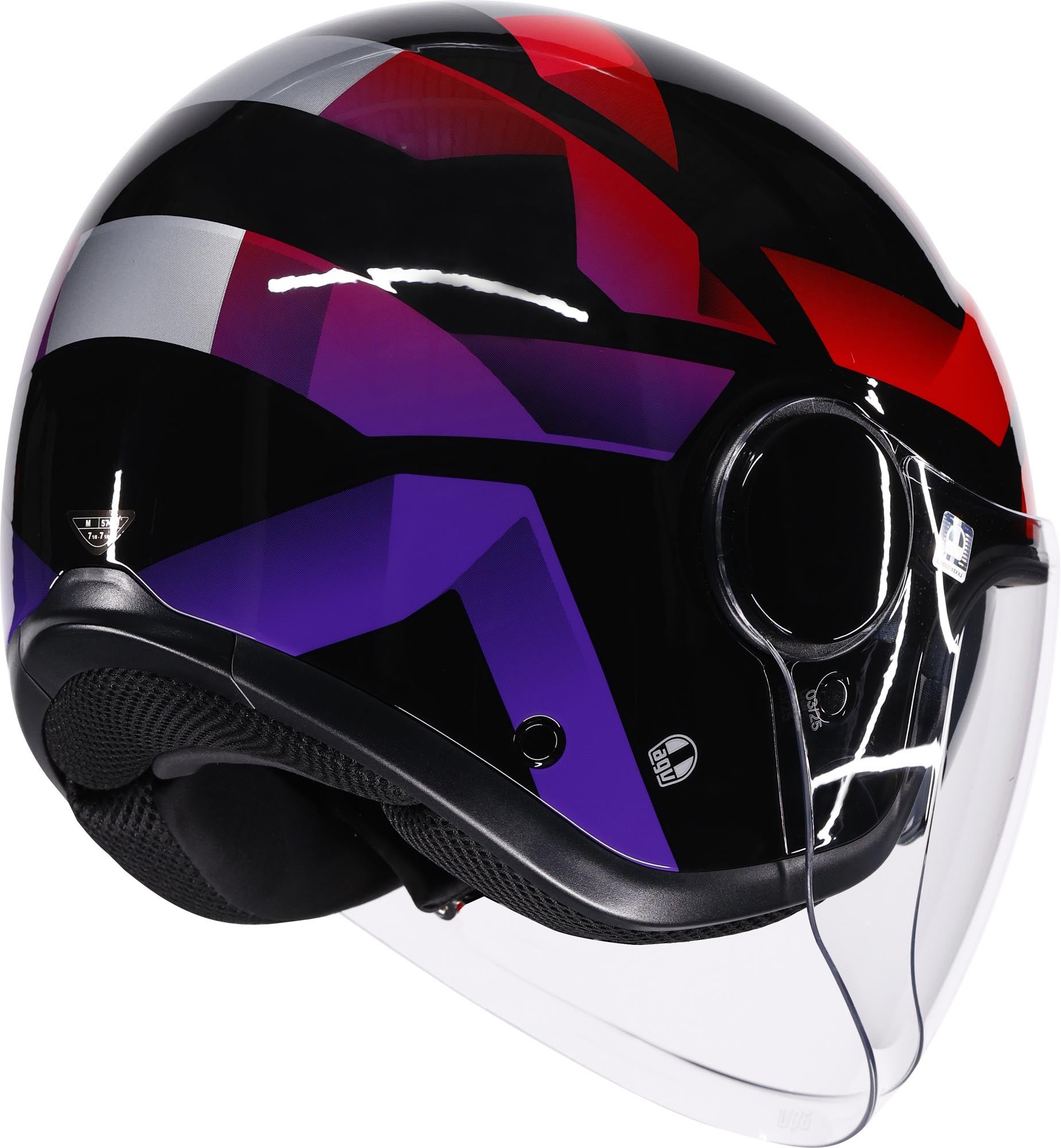 AGV Eteres Camogli Jethelm schwarz/rot/lila M (57/58) Abbildung 7