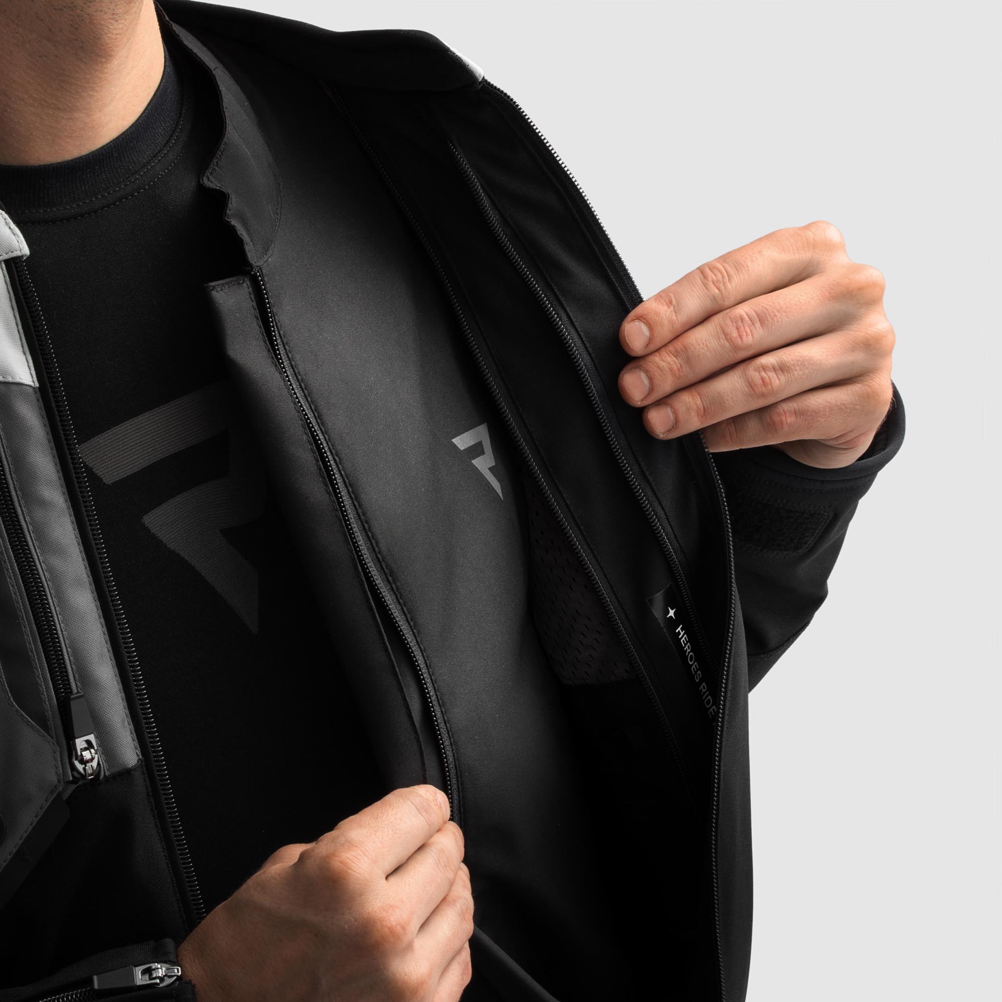 Side view of Rebelhorn Borg 2 waterproof Motorcycle Textile Jacket