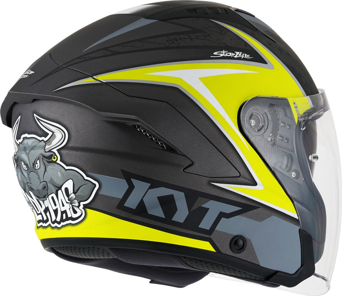 KYT NF-J Attitude Capacete a jato preto/amarelo L (59/60) Figura 2