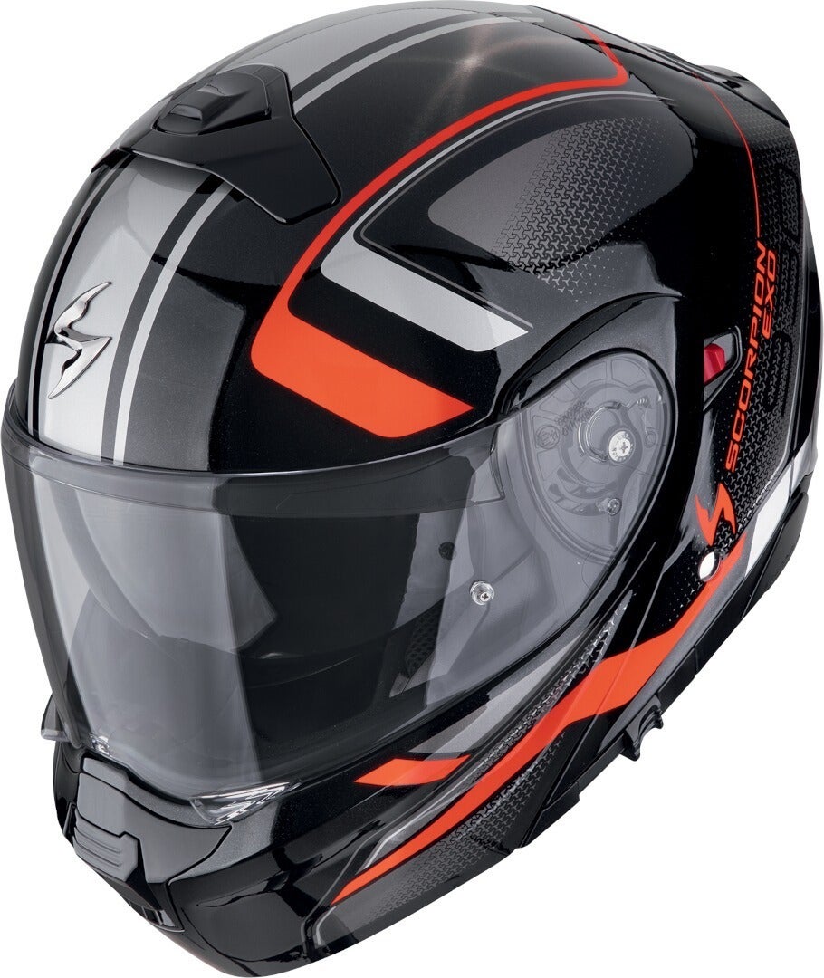 Scorpion Men's Black/Silver/Red Exo-930 Evo Ardens Flip-Up Helmet