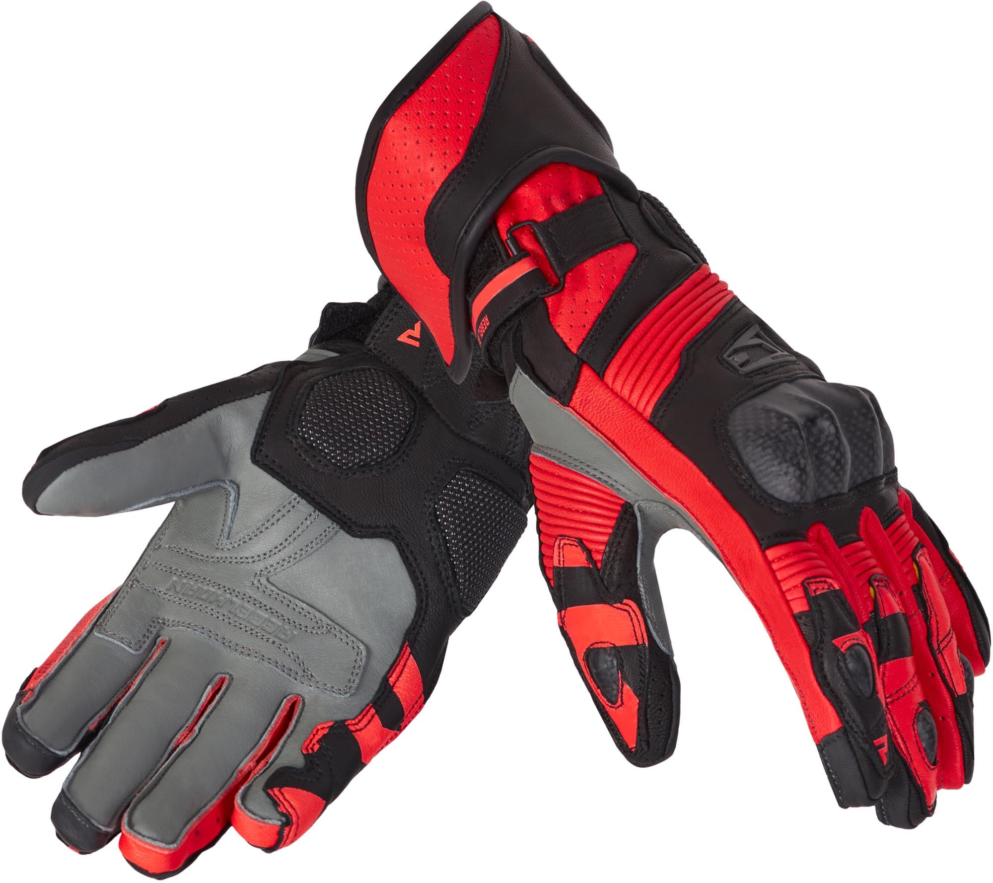 Rebelhorn Fighter Motorcycle Gloves black/red 4XL Figure 1