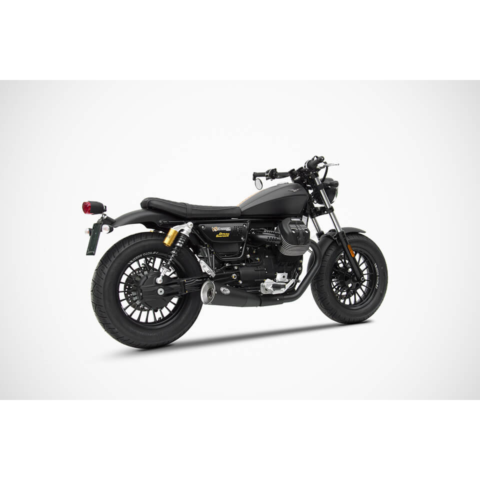ZARD Silenciador de aço inoxidável Moto Guzzi V9 Bobber - Roamer (Euro 4) Short Slip-on 2-2 Artigo principal Figura 1