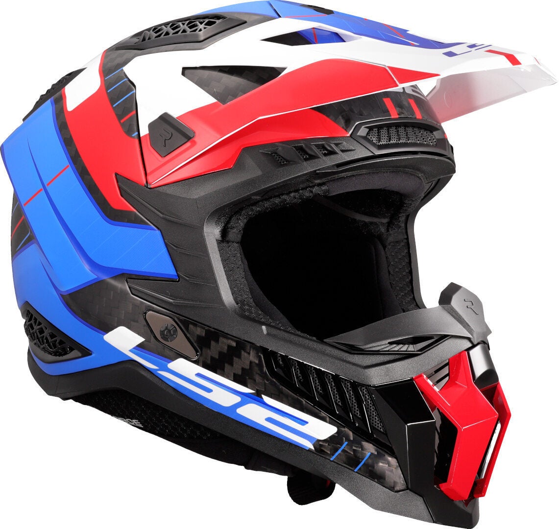 LS2 MX703 X-Force Galuo Carbon Motocross Helmet white/red/blue M (57/58) Figure 7