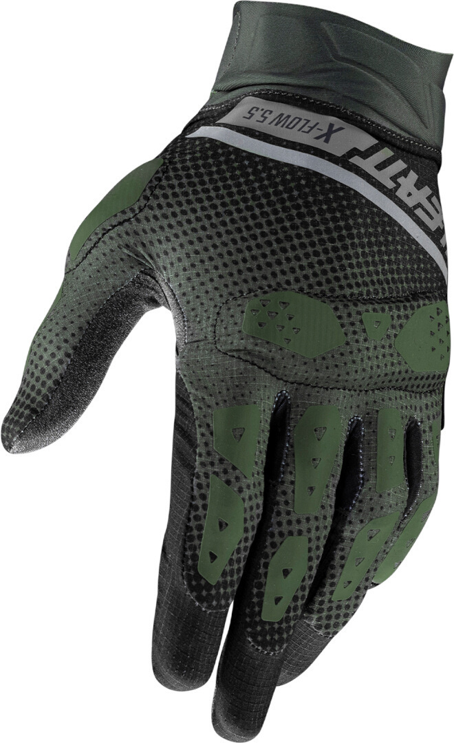 Leatt ADV X-Flow 5.5 Short Motorcykel handsker Sort/oliven L Figur 5