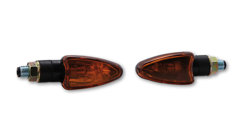 HIGHSIDER Smart Arrow Lampa Miniindikator Hus Svart / Lens Orange (Par), Fram och Bak Figur 1