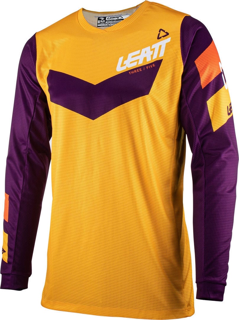 Leatt 3.5 Ride Mládežnický motokrosový dres a kalhoty Set oranžová/fialová L Obrázek 2