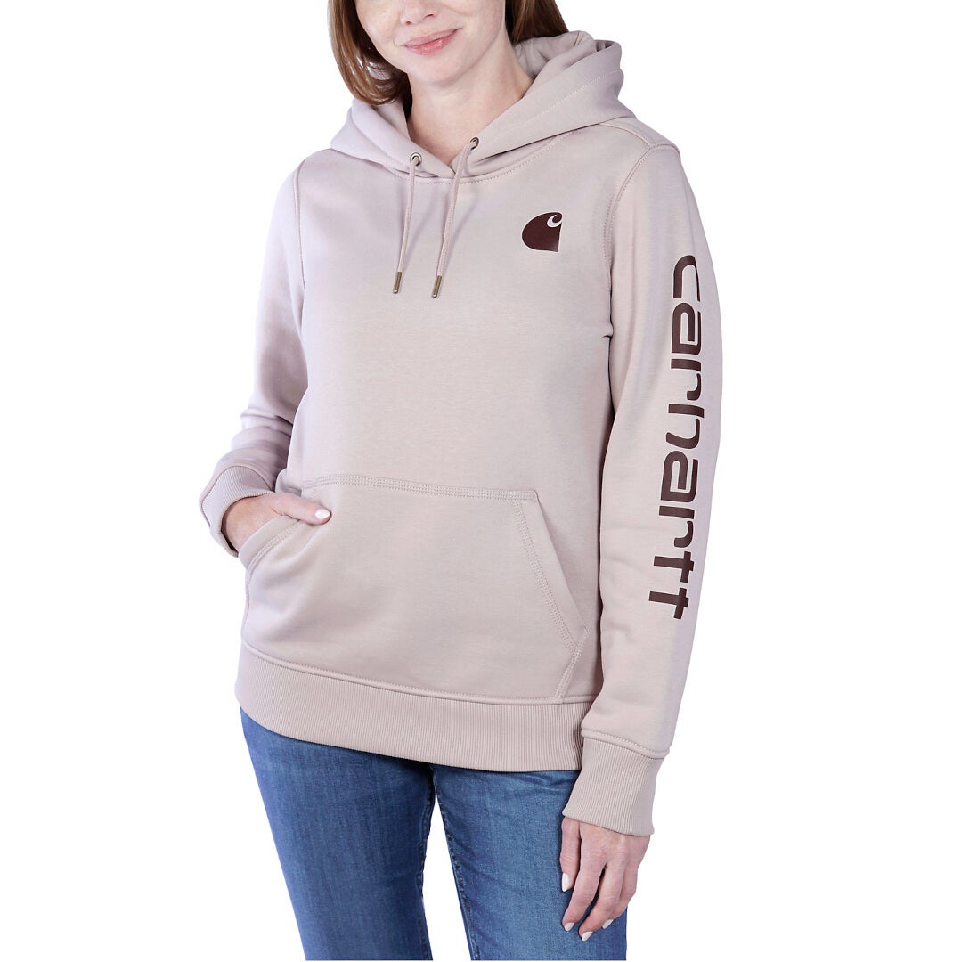 Carhartt Clarksburg Logo Hettegenser for damer grå/beige XL Figur 3