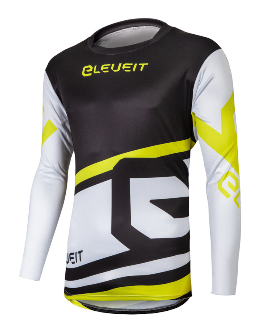 Eleveit X-Legend Motocross trøje sort/hvid/gul M Figur 1
