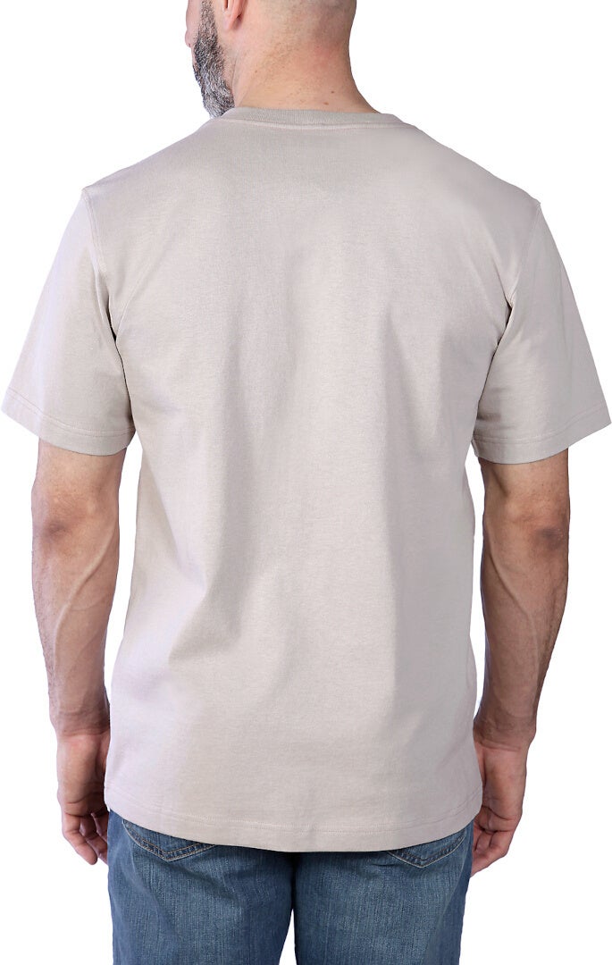 Carhartt Relaxed Fit Heavyweight K87 Pocket Triko šedá/béžová L Obrázek 4