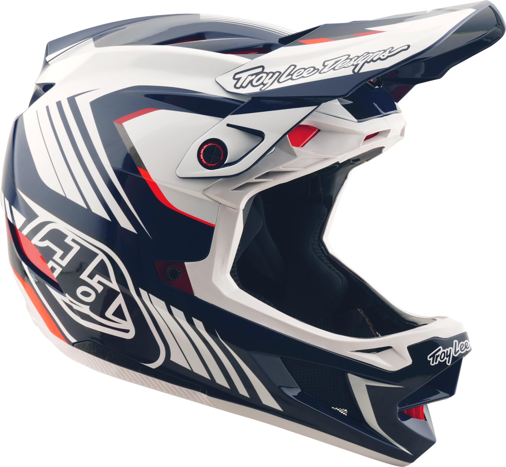 Troy Lee Designs D4 Qualifer Polyacrylite MIPS Afdalingshelm blauw/wit S (55/56) Figuur 7