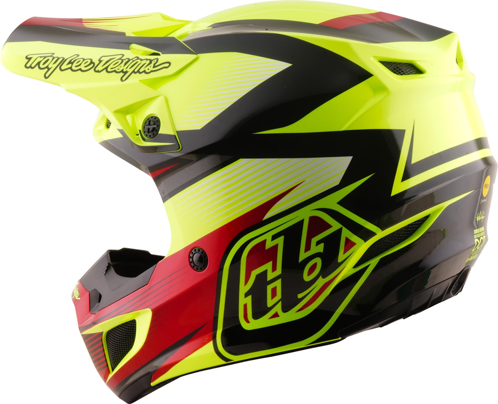 Troy Lee Designs SE5 Polycarbonate MIPS Ripper Motocross-kypärä keltainen XXL (62/63) Kuva 6