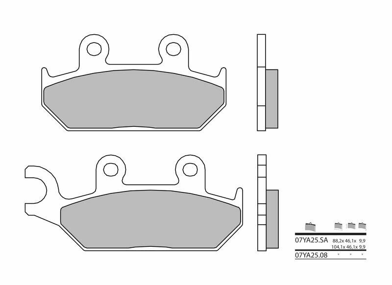 Brembo S.p.A. Plăcuțe de frână din ceramică carbon Street - 07YA2508 Figura 1