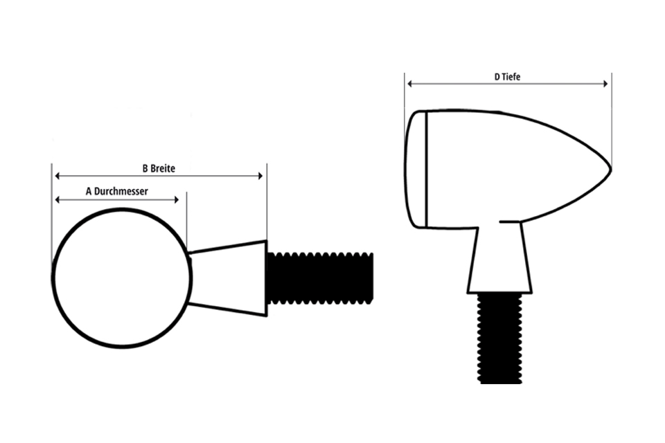 HIGHSIDER LED Blinker MICRO-BULLET svart Figur 4