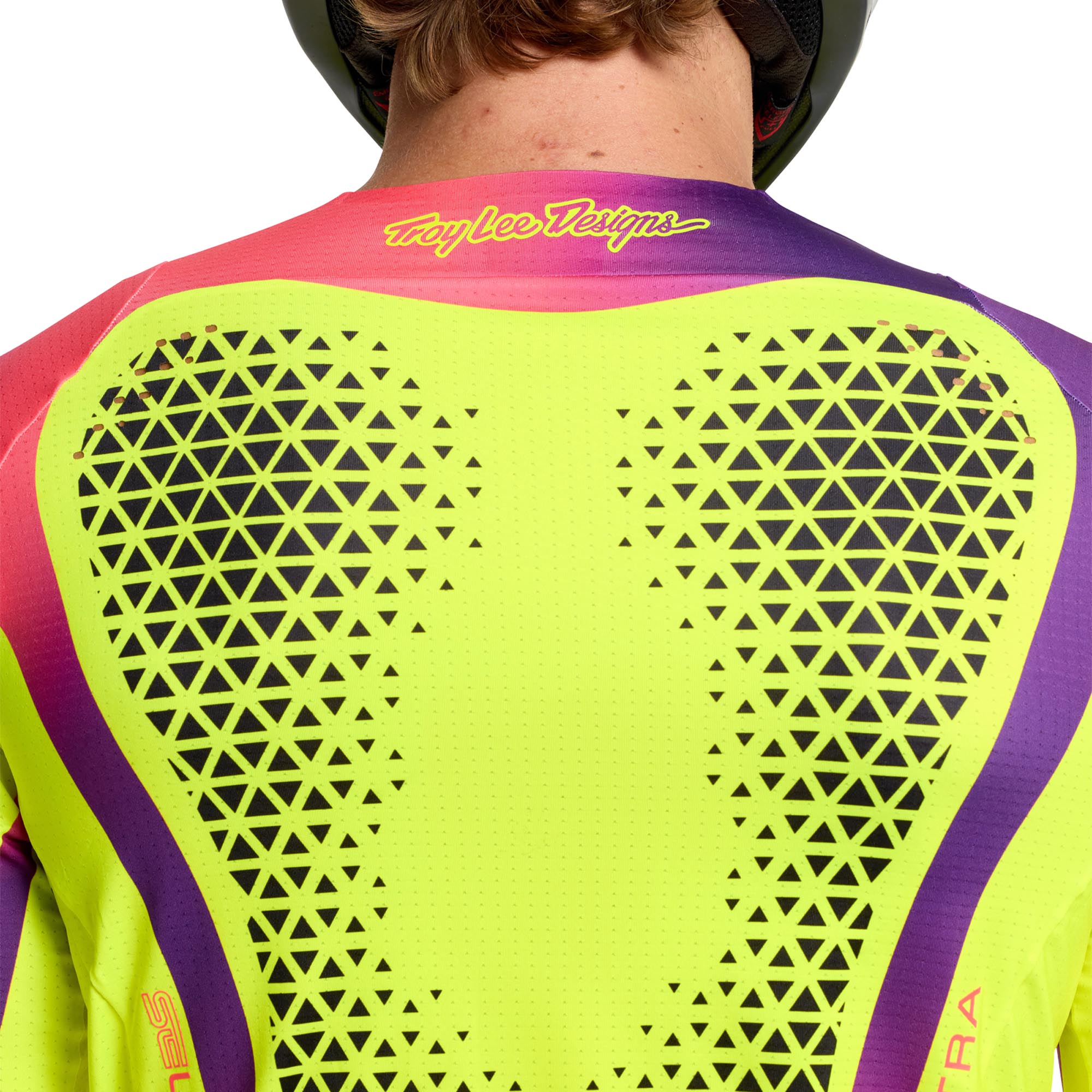 Troy Lee Designs SE Ultra Aura Motocross-trui neongeel L Figuur 8