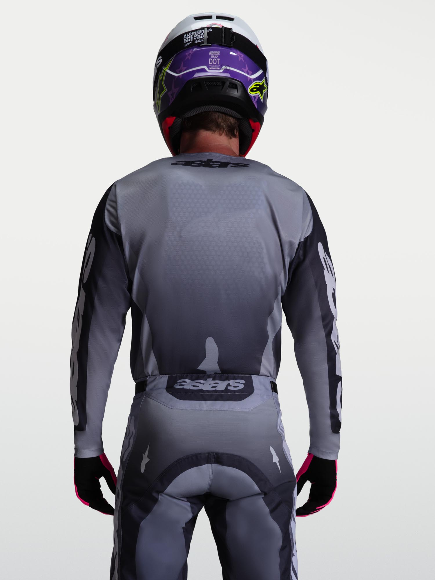 Alpinestars Racer Amber Motocrosstrøje grå/lilla M Figur 9