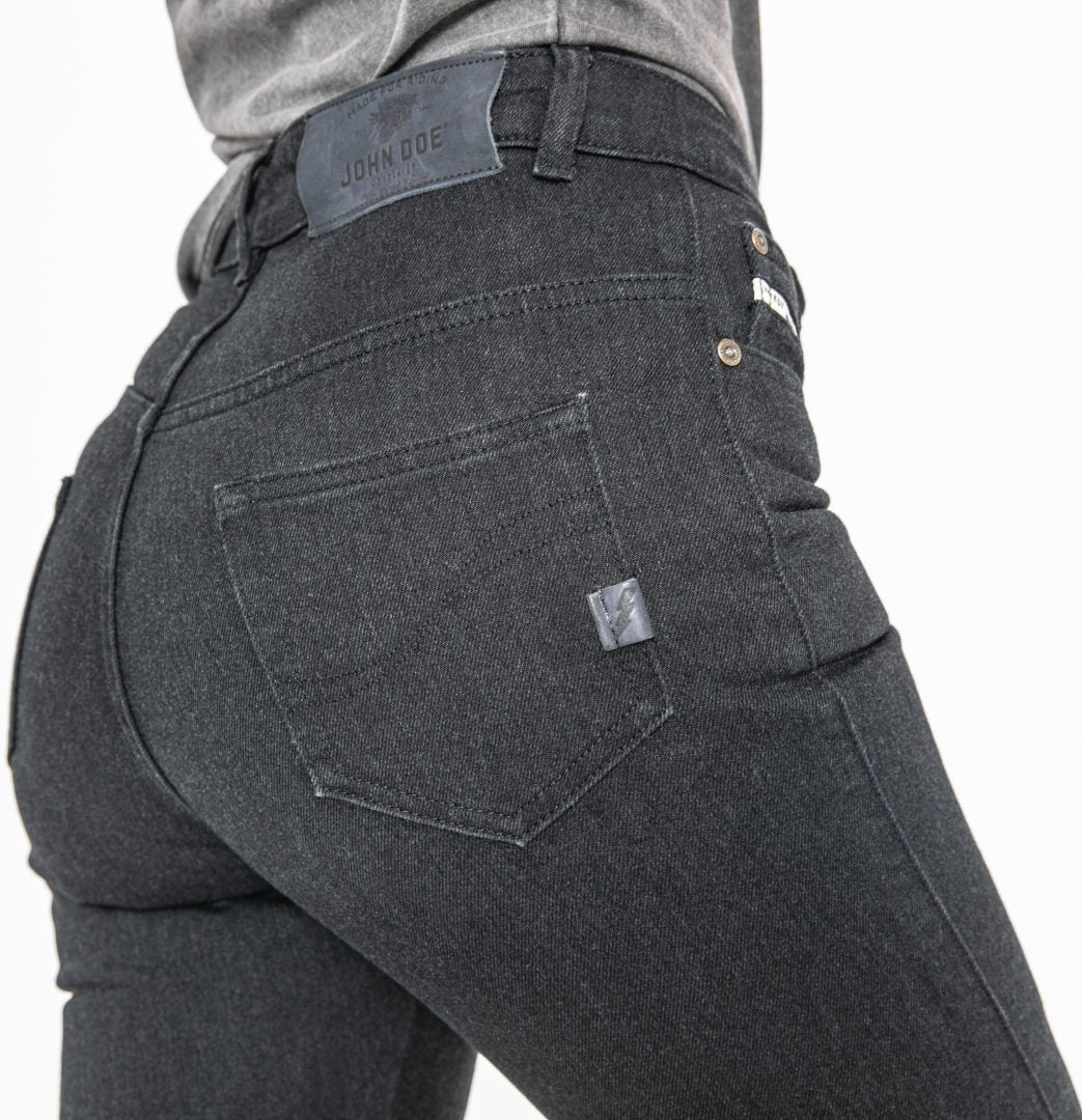 John Doe Jane High Mono XTM Dame Motorcykel Jeans Sort 33/32 Figur 15
