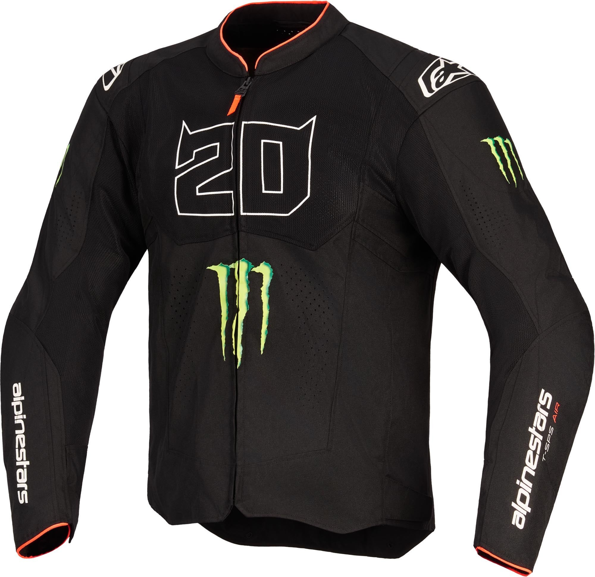 Alpinestars FQ20 T-SPS Air V2 Monster Motorrad Textiljacke schwarz/weiß 4XL Abbildung 1