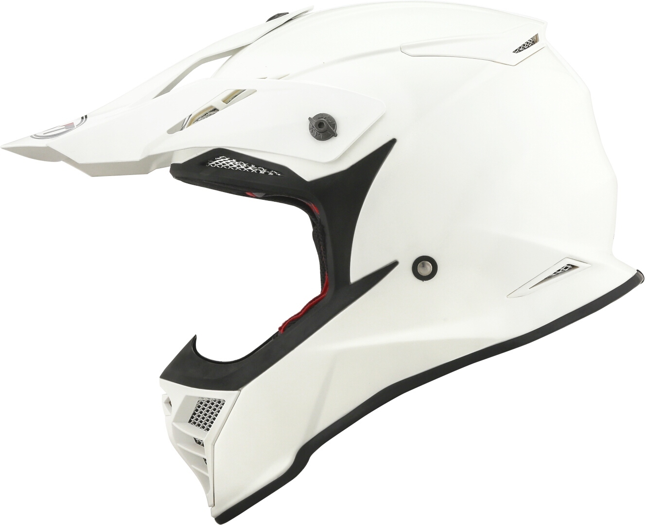 Side view of KYT Skyhawk Plain Motocross Helmet