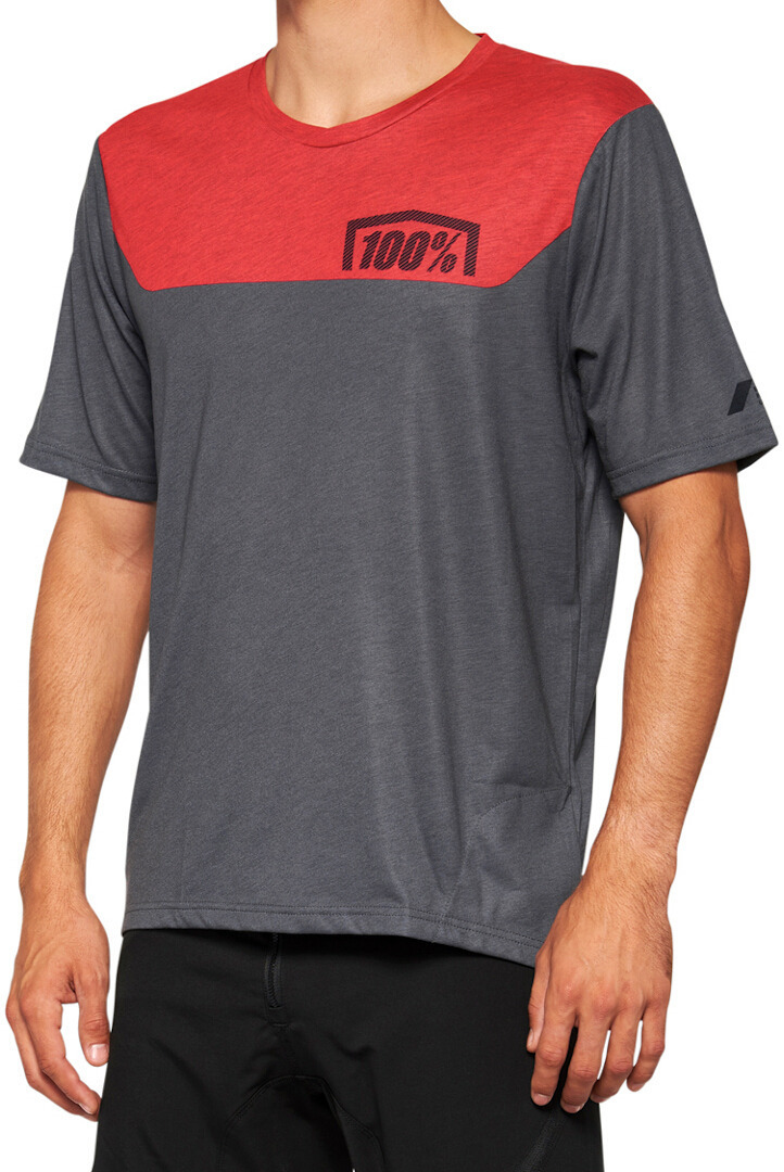 Men's Grey/Red 100% Airmatic Short Sleeve Bicycle Jersey