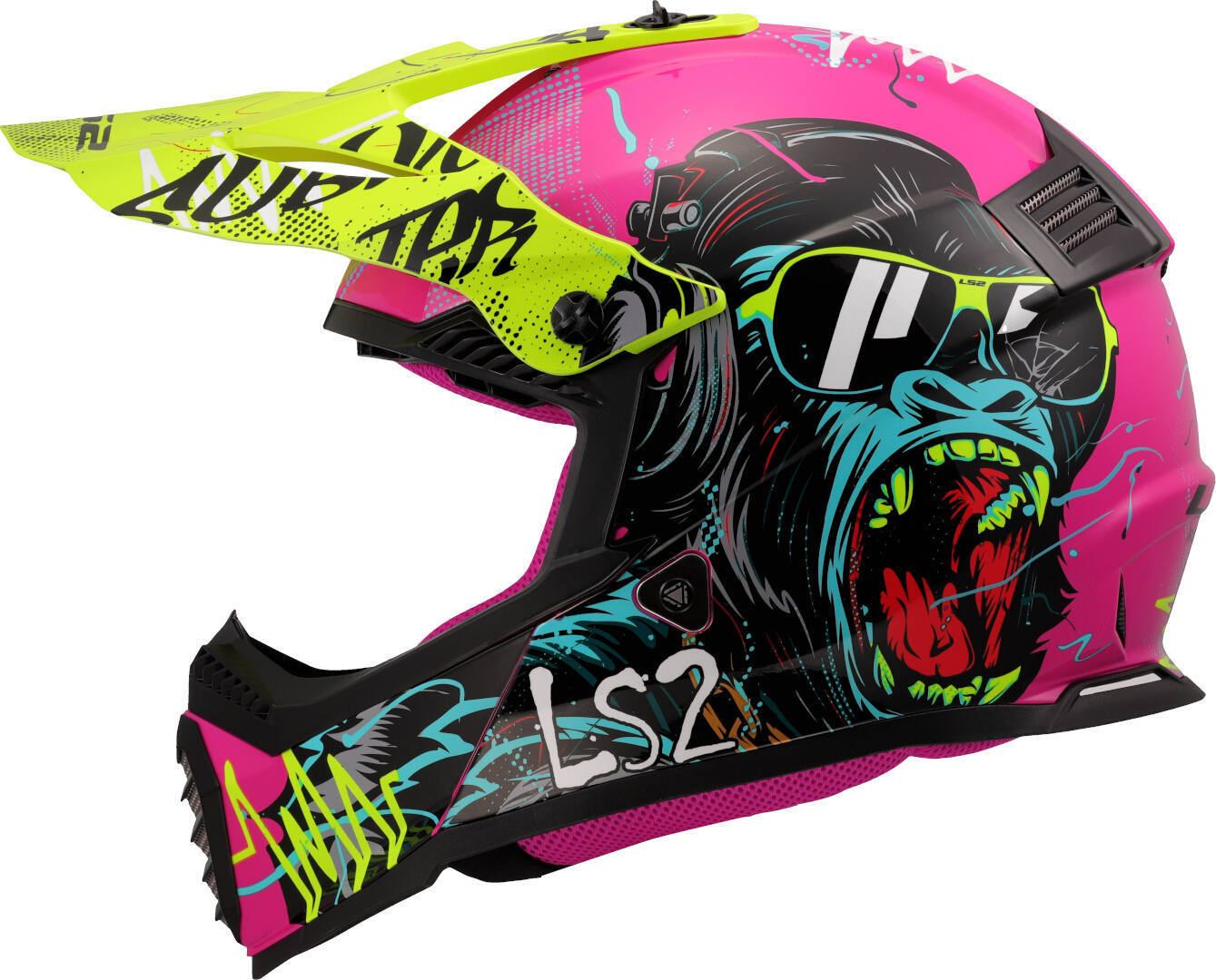 LS2 MX437 Fast Evo II Mini Gorilla Kinder Motocross Helm Y/S (47/48) Abbildung 2