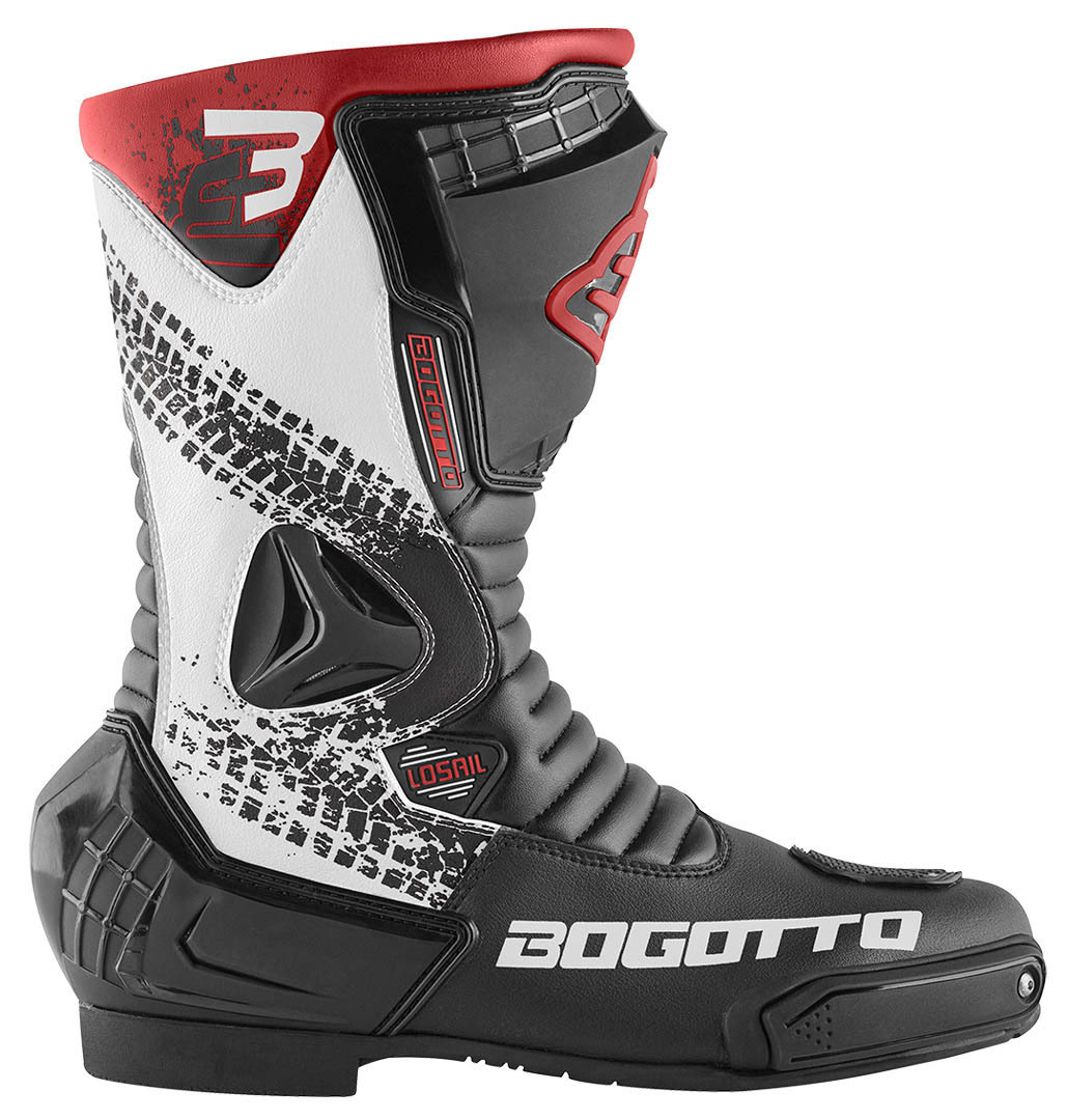 Bogotto Losail Evo Motorcycle Boots black/white/red 42 Figure 2