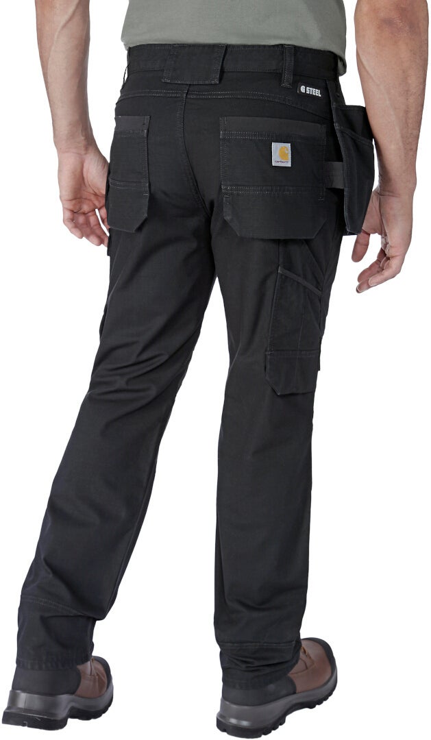 Carhartt Relaxed Straight Steel Rugged Flex Ripstop Double-Front Cargo Pants black 30/32 Figure 5