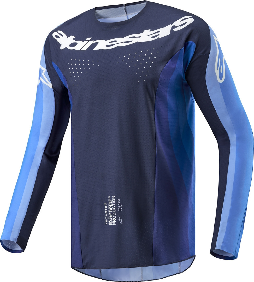Alpinestars Techstar Pneuma Motokrosový dres tmavě modrá/světle modrá L Obrázek 1
