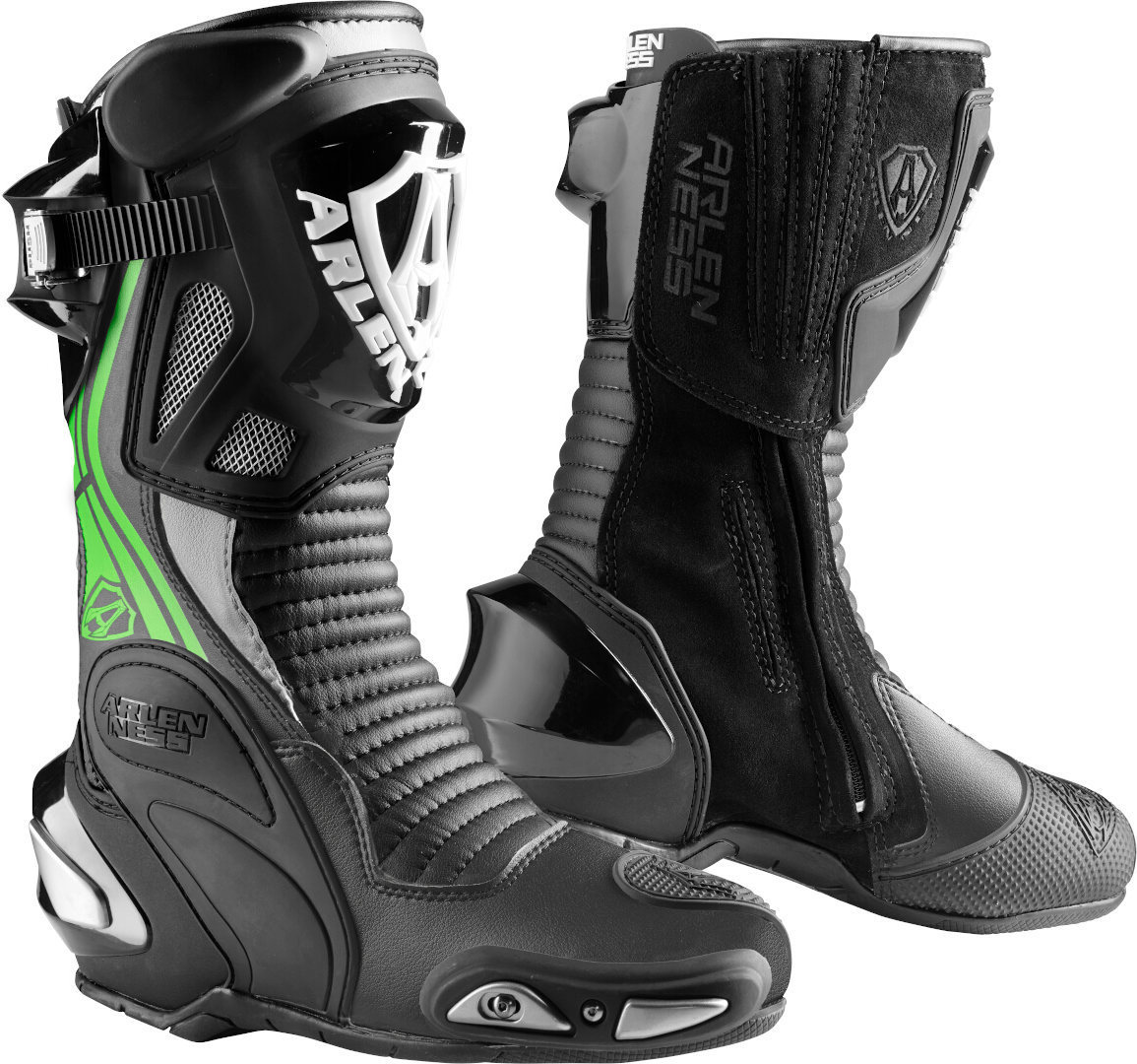 Arlen Ness Pro Shift 2 Bottes de moto Noir/Blanc/Vert 43 Figure 1