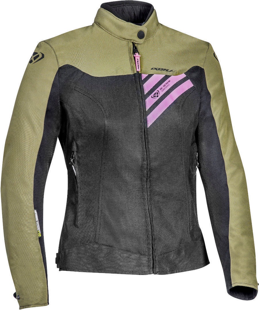 Ixon Orion Ladies Motorcycle Textile Jacket black/olive M Figure 1