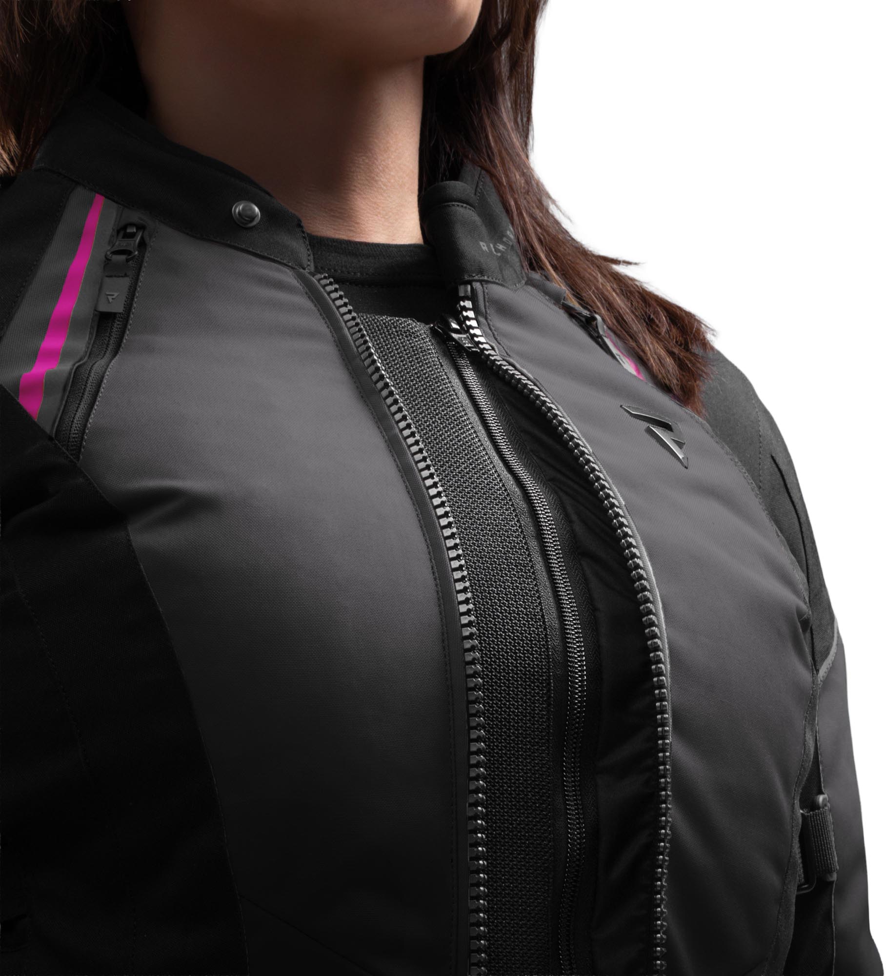 Rebelhorn Swift waterproof Ladies Motorcycle Textile Jacket black/grey/pink L Figure 5