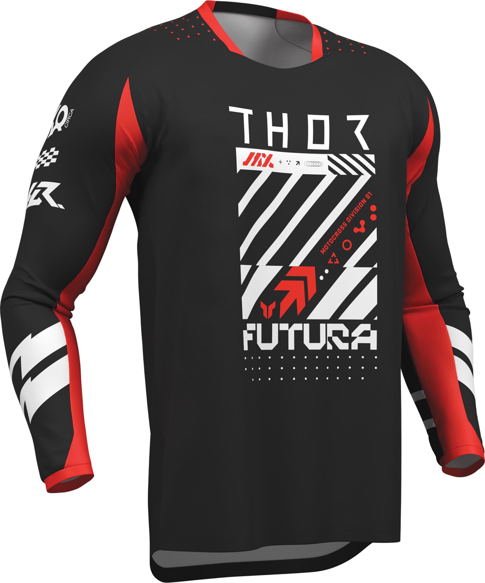 Thor Launchmode Futura Motocross trøje sort/rød 3XL Figur 2