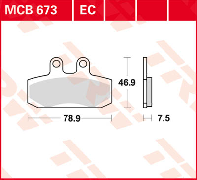 TRW Lucas Bremsbelag MCB673 Figur 1
