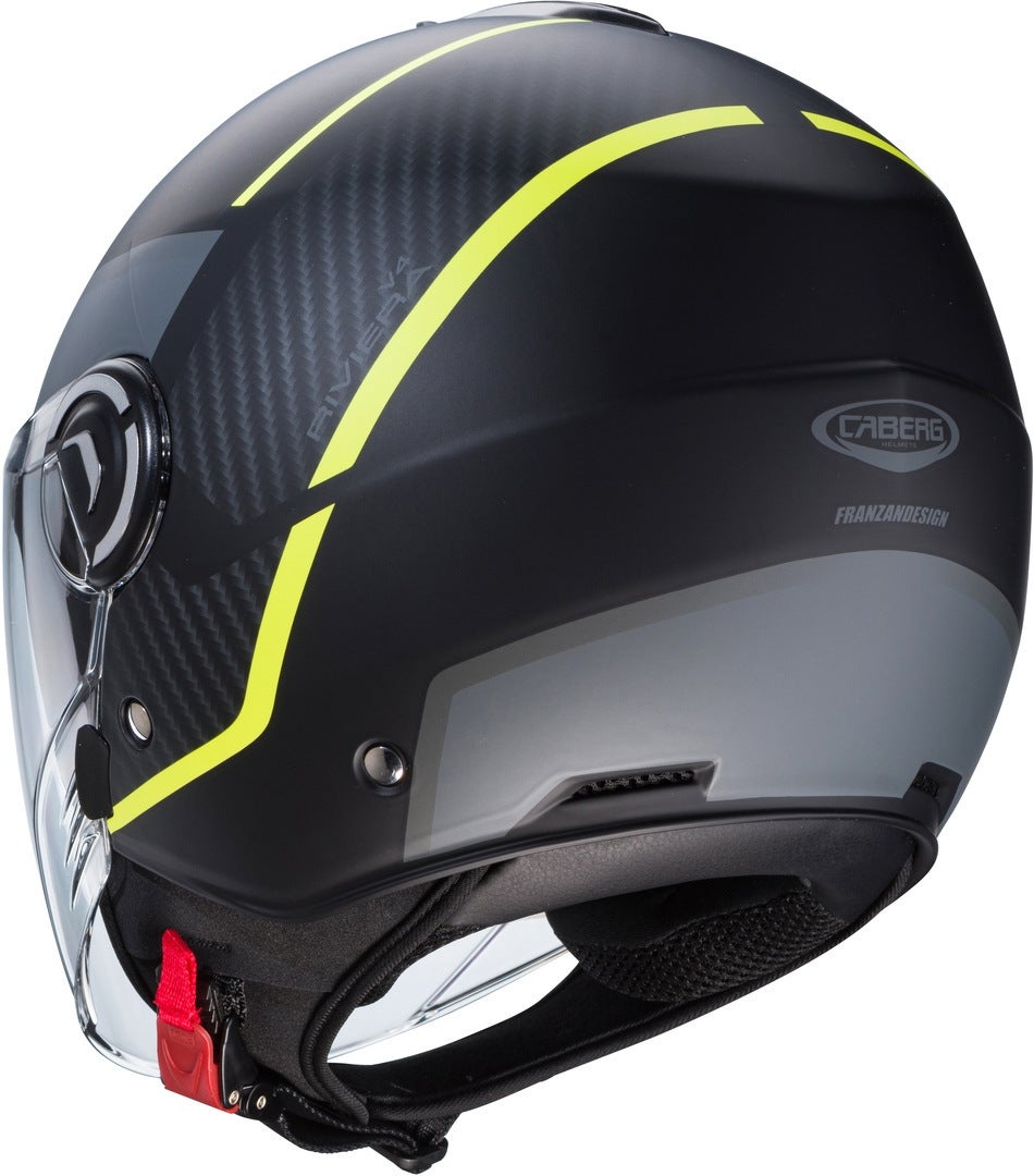 Caberg Riviera V4 X Geo Jet hjelm sort mat/gul L (59/60) Figur 2