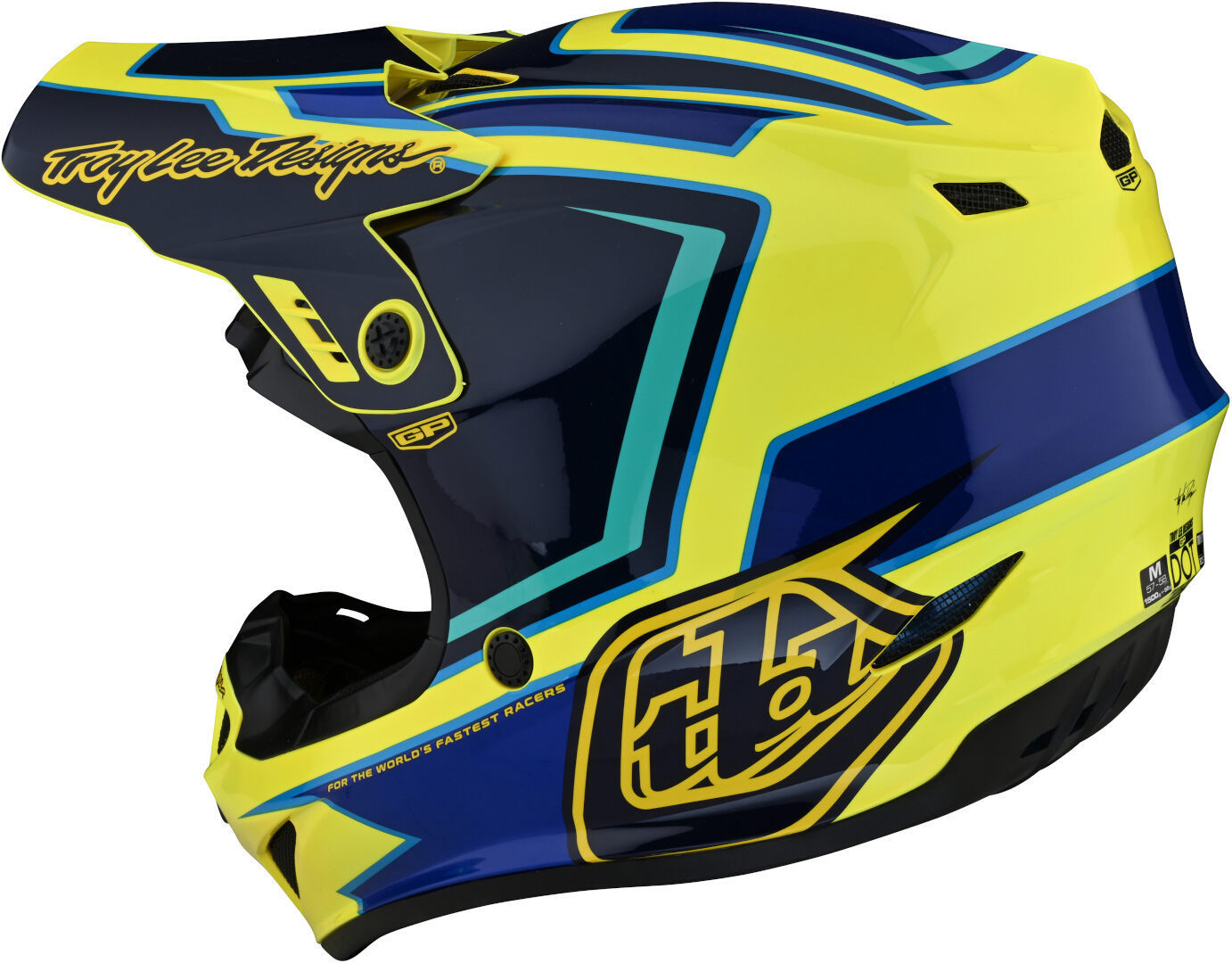 Troy Lee Designs GP Ritn Motocross Hjälm blå/gul Man (57/58) Figur 7