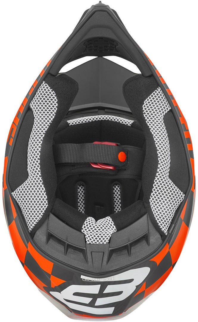 Bogotto V328 Xadrez Carbon Motocross hjelm sort/orange 2XL Figur 5