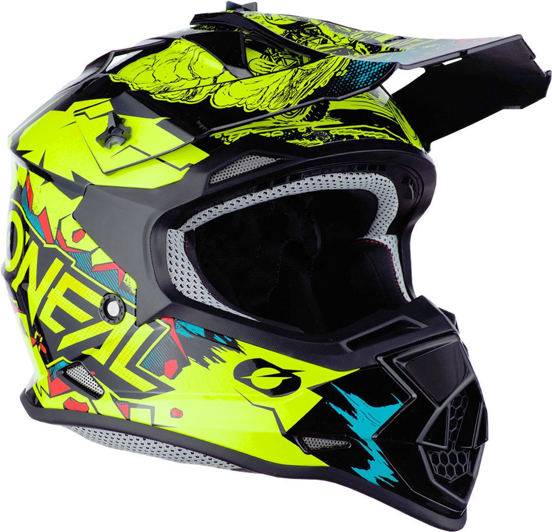 Oneal 2Series Villain Jugend Motocross Helm gelb L (53/54) Abbildung 2