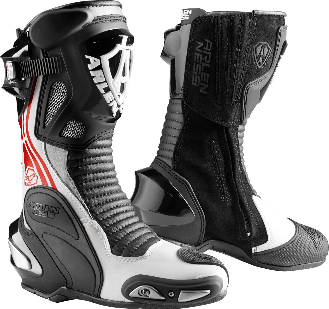 Arlen Ness Pro Shift 2 Motorcycle Boots black/red/white 47 Figure 1