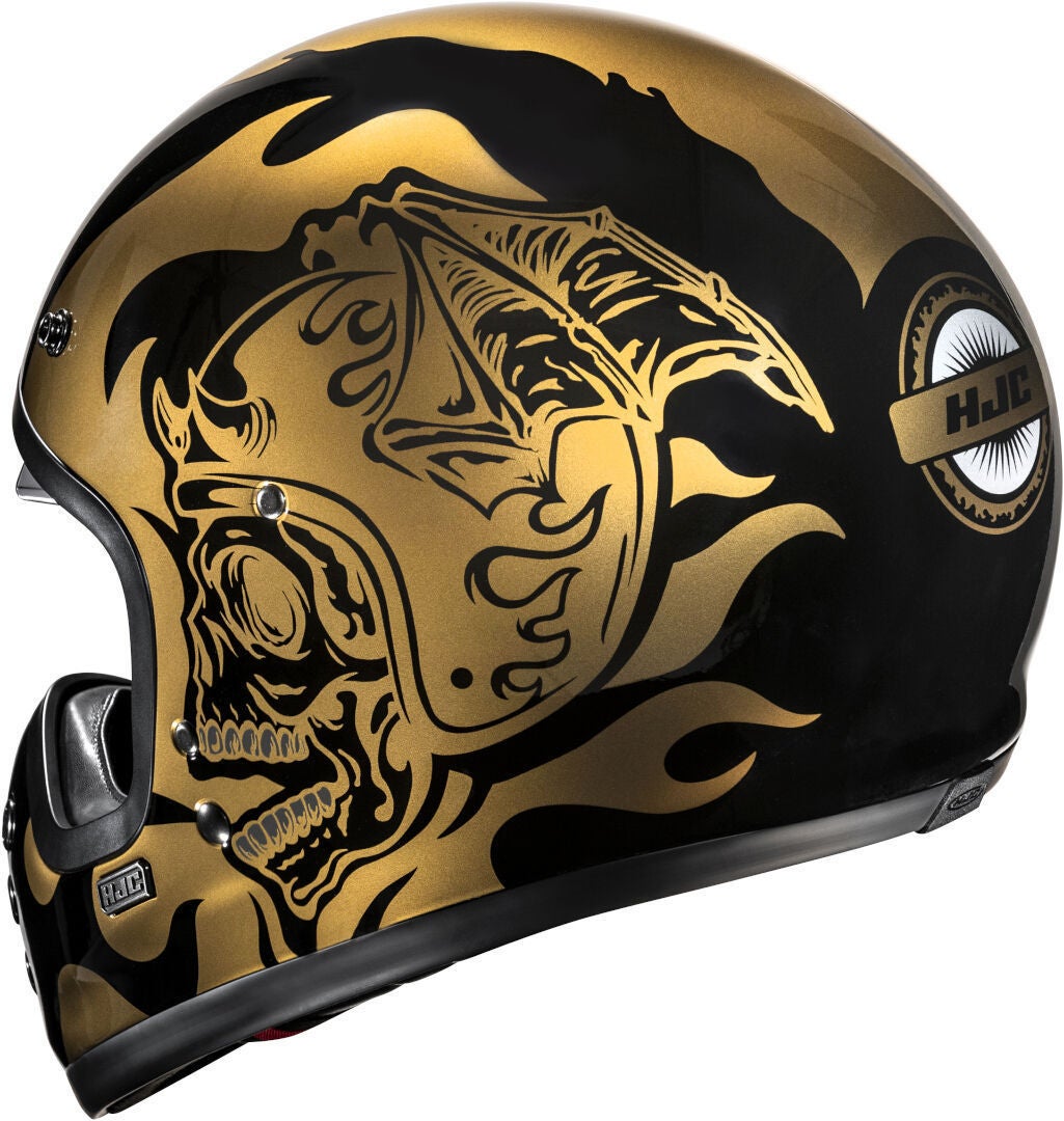 HJC V60 Flame Casco nero/argento/oro M (57/58) Figura 4