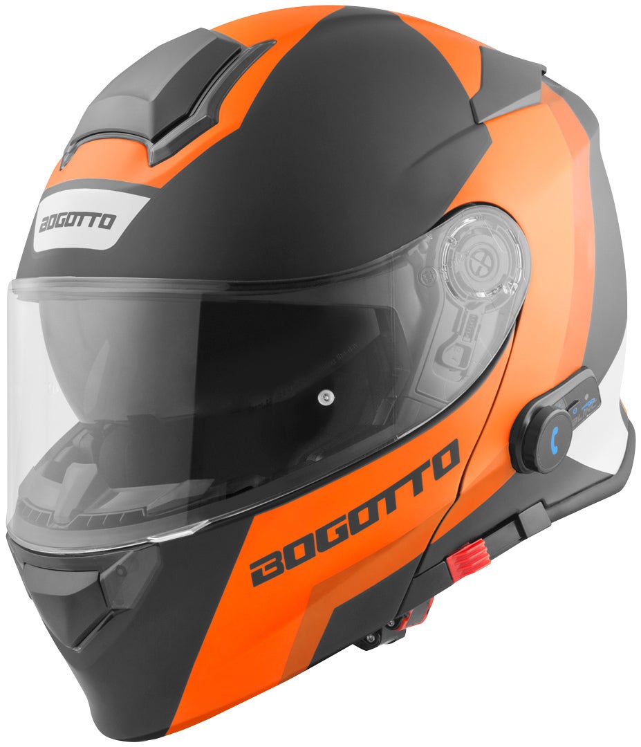 Bogotto V271 BT Zabu Bluetooth hjelm sort mat/orange S Figur 2
