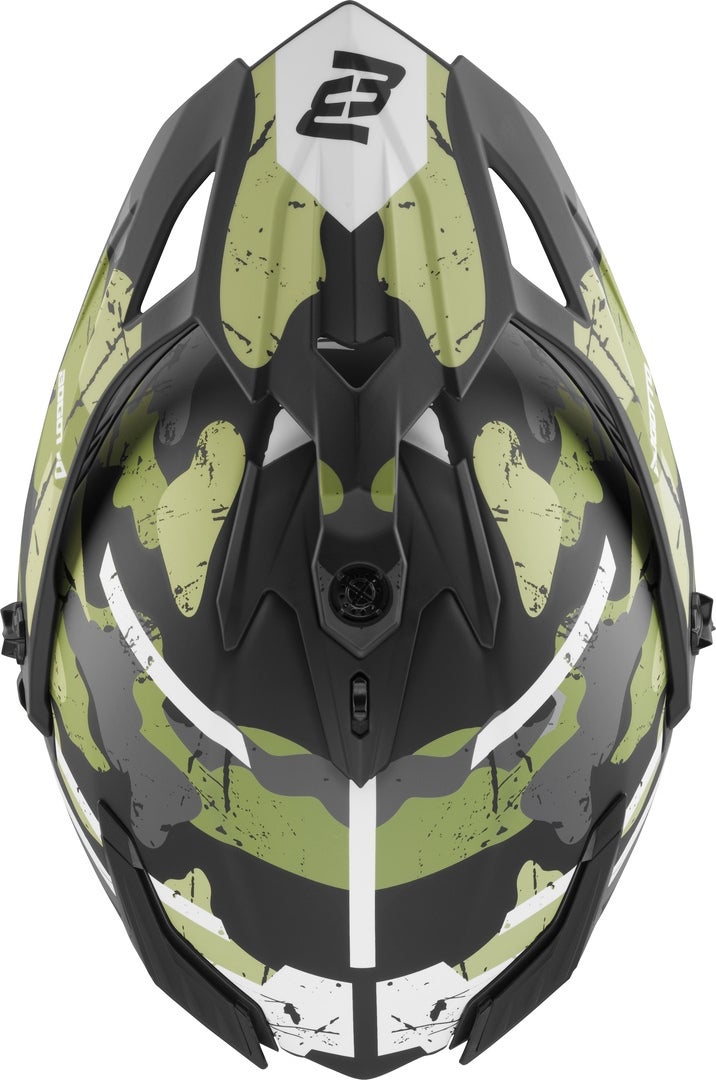 Bogotto FG-601 Sniper Enduro hjelm i glasfiber sort mat/grå/grøn L Figur 10