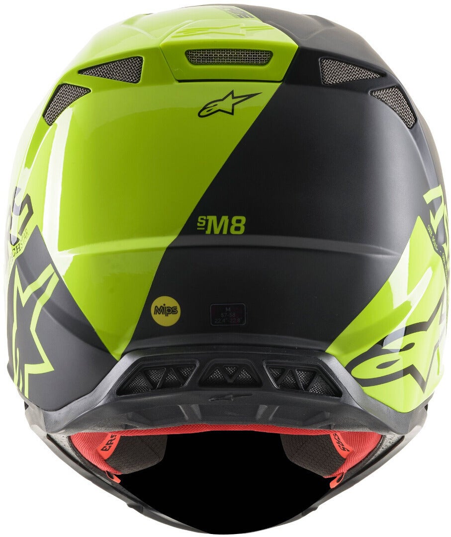 Alpinestars Supertech S-M8 Echo Capacete de Motocross preto/cinza/verde S (55/56) Figura 3
